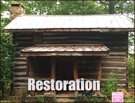 Historic Log Cabin Restoration  Southmont, North Carolina